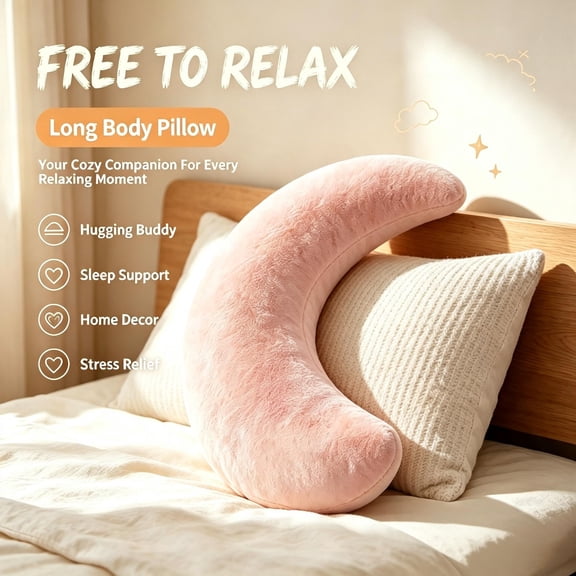 Shaped Body Pillow, Maternity Cushion Support, Side Sleeping Aid, Ergonomic Relief and Soft Comfort Feel for Bed Sleeping, Sofa Lounging, and Reading Rest