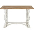 thumbnail image 4 of Kate and Laurel Wyldwood Country French Solid Wood Console table - Rustic/White legs - Natural Wood top 42 Inches Wide x 14 Inches Deep x 30 Inches Tall, 4 of 5