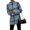 Sky Blue #1, variant on Checkered Knit Sweater for Women Fall Winter Casual Mock Neck Pullover Striped Sweaters Color Block Tops White 2XL