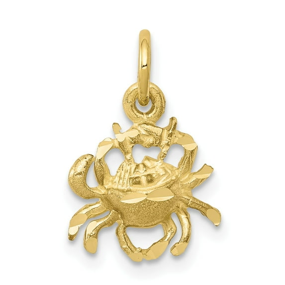 10k CRAB CHARM in 10k Yellow Gold