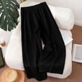 thumbnail image 3 of Delayuji Womens Business Pant Dressy Elastic Waist Work Wear Casual Solid Color Pant Loose Pant Trousers with Pockets, 3 of 3