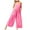 Hot Pink, variant on Riforla Casual Pocket Women Romper Strap Solid Playsuit Button Long Jumpsuit Women's Jumpsuit Jumpsuits for Women Black L