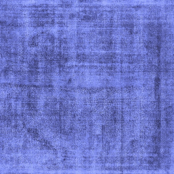 Ahgly Company Indoor Square Oriental Blue Industrial Area Rugs, 4' Square
