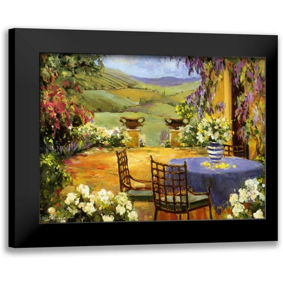 Stevens, Allayn 14x11 Black Modern Framed Museum Art Print Titled - Countryside Terrace