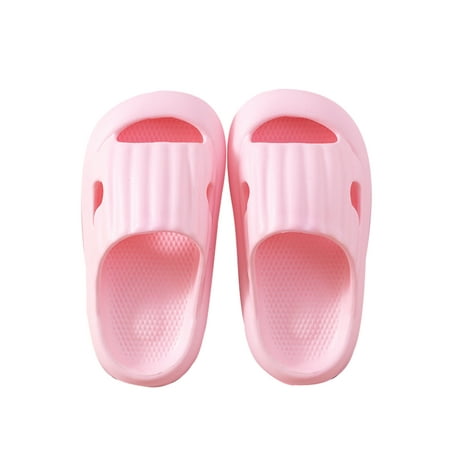 

Woobling Kids Non-Slip Flat Home Waterproof Quick Dry Pool Soft Slip On Clogs Pink 13C-1Y