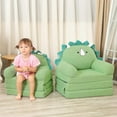 thumbnail image 2 of Foldable Kids Sofa, Sherpa Teddy Bear Toddler Couch with Tri Folding Foam Cushions, Comfy Kids Couch for Kids Age 3-6, 2 of 13