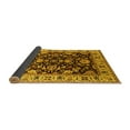 thumbnail image 2 of Ahgly Company Indoor Round Oriental Yellow Industrial Area Rugs, 4' Round, 2 of 4