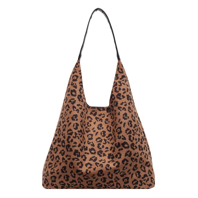 Bolso Mano Con Leopardo Hobo Elegante para Mujer Gran Capacidad