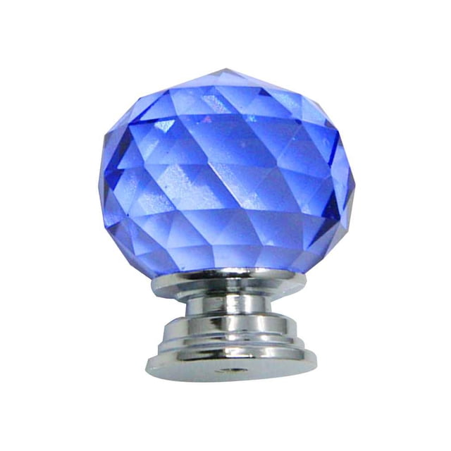 Toystoory Manija de cristal de Color, cajón esférico de diamante de un solo orificio, armario, manija de muebles para el hogar, accesorios de Hardware Conjuntos de muebles de dormitorio Azul 40 mm Toystoory JJ12822-10B
