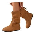 thumbnail image 3 of Fashion Suede Ankle Boots With Rear Lace Up Design Comfortable Casual Footwear Ideal For Autumn Winter, 3 of 9
