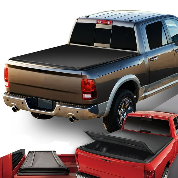DNA Motoring For 09-24 RAM Truck 1500 5.7' Bed Tri-Fold Adjustable Soft Trunk Tonneau Cover