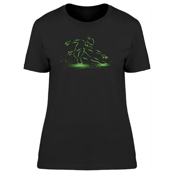 Figure Skating Neon T-Shirt Women -Image by Shutterstock, Female Large