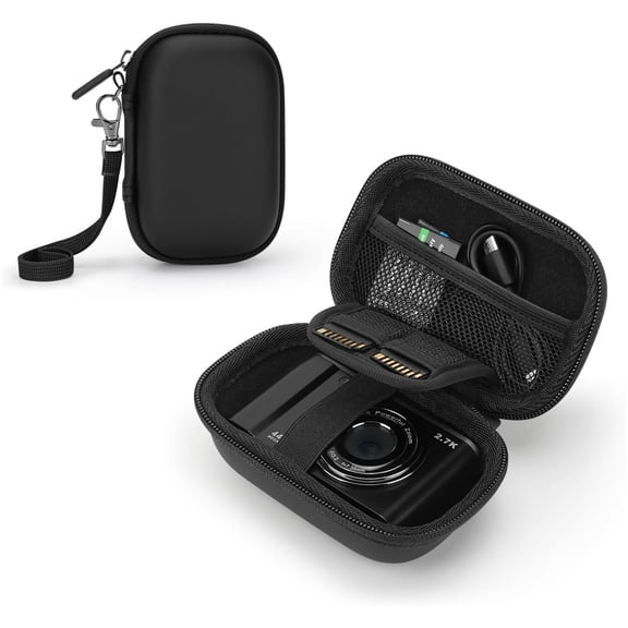 Hard Travel Camera Case Compatible with KODAK PIXPRO FZ55/FZ45, CAMKORY DC403 & STUOGYUM DC402-AF - Compact Portable Storage Bag with SD Card Slots (Case Only)