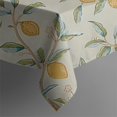 thumbnail image 5 of Yellow Lemon Fruit Leaves Beige Pattern Square Tablecloth,Waterproof Square Table Cover,Wipeable Spillproof Washable Table Cover for Home Kitchen Party Decor 60"x60"(152x152cm), 5 of 6