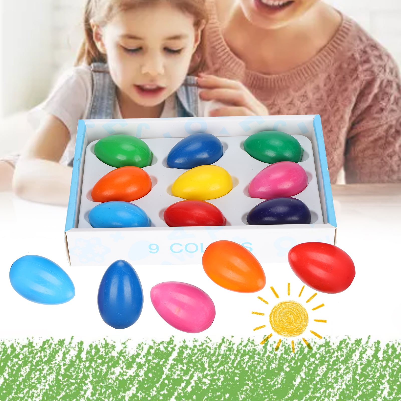 Paint Crayons Toys, Paint Egg Crayons Washable Egg Crayons For Drawing