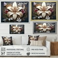 thumbnail image 4 of Designart "Fleur-De-Lis Capturing the Stylized Lily I" Floral Floater Framed Canvas Wall Art, 4 of 7