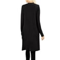 thumbnail image 3 of J. METHOD Women's Open Front Long Sleeve Cardigan Casual Basic Lightweight Soft Sweater with Slouchy Pockets NEWJ1440 Black 2X, 3 of 5