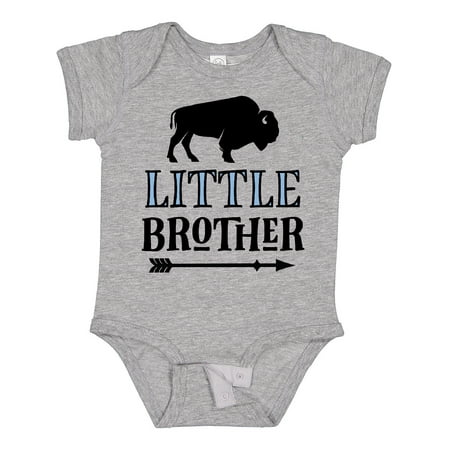 

Inktastic Little Brother Native Buffalo Gift Baby Boy Bodysuit