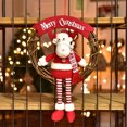 thumbnail image 4 of Ganfancp Corona de Navidad Decoración de Navidad Escena Colocación Corona de La Puerta Roja Colgante Vestir Inicio Holiday Window Props Conforme Al Tema de La Navidad Ofertas Del Día Liquidación 1X C, 4 of 6