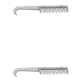 thumbnail image 4 of Youkk Stainless Steel Polished Horse Pony Grooming Tool Currycomb Comb Durable Style A 2Set, 4 of 6