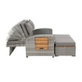 thumbnail image 4 of Greemotion Bahia Tobago Solid Teak Wood Outdoor Modular Daybed in Gray/Natural, 4 of 5