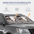 thumbnail image 4 of Kll Bull Skull On The Us Flag Windshield Sun Shade 2-Piece Foldable Car Front Window Sunshade For Most Sedans Suv Truck - Auto Sun Blocker Visor Protector Blocks Max Uv Rays - Large, 4 of 7