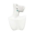 thumbnail image 2 of Delight Jewelry Acrylic 3/4" Teal Cheer Megaphone Silver tone Infinity French Earrings, 2 of 4