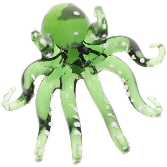 Glass Octopus Figurine Sea Animal Ornament Octopus Figurine Glass Table Adornment