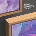 thumbnail image 4 of wall26 Framed Canvas Print Wall Art Set Swirling Purple &amp; Pink 70s Paint Strokes Abstract Shapes Illustrations Modern Art Bohemian Multicolor for Living Room, Bedroom, Office - 24"x36"x, 4 of 5