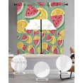 thumbnail image 2 of Red Watermelon Swag Curtains for Living Room/Bedroom Windows, Lemon Summer Fruit Country Pastoral Kitchen Curtains and Valances Set 36 Inch Length, Light Filtering Swags Valance Curtain Panels, 2 of 5