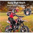 thumbnail image 5 of 40CC Kids Dirt Bike, 4-Stroke Gas Powered Mini Motorcycle for Kids Ages 6-14, 25MPH Youth Off Road Dirt Bike with Dual Disc Brakes, Full Suspension, No Oil Mixing, Easy Start, 5 of 9