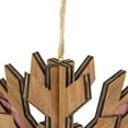 thumbnail image 5 of Northlight Faux Wood and Plaid 3-D Starburst Snowflake Christmas Ornament - 7" - Brown and Red, 5 of 6