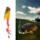 thumbnail image 3 of Señuelo de pesca de mar de resina de simulación Artificial grande, cebo de agua dulce con accesorio de anzuelo triple, color amarillo, 3 of 10