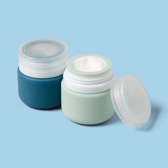 2 ct 1oz Mini Jars for Creams, Small Travel Containers with Tight Lids, Portable Storage for Makeup, Lotions & Crafts