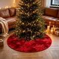 thumbnail image 5 of BiFandian Christmas Tree Skirt, 24 Inch Polyester Holiday Decoration for Indoor Party Display, Christmas Decorations Indoor Outdoor Tree Base Cover Accent for Home, Living Room, Fireplace, 5 of 6