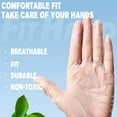 thumbnail image 4 of PE Glove Plastic Clear Disposable Gloves for Food Cleaning Catering Beauty 100 PCS, 4 of 8