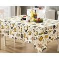 thumbnail image 5 of Ivory Italian Bistro Chef 52 x 70 inch Rectangle Vinyl Holiday Tablecloth with Flannel Backing, 5 of 7
