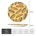 thumbnail image 2 of Wukai Hot Dogs Print Decorative Plate for Display,Bone China Decorative Plate, Ceramic Dinner Plate with Stand, Vertical Ceramic Plate-6in, 2 of 6