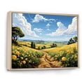 thumbnail image 2 of Designart "Meadow Bliss Yellow Flowers III" Landscapes Framed Wall Art - Traditional Yellow Meadow Entryway Framed Wall Art Print, 2 of 6