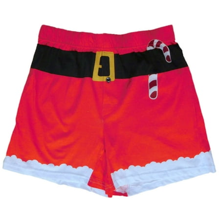 Mad Engine Mens Red Santa Claus Christmas Holiday Costume Boxer Shorts