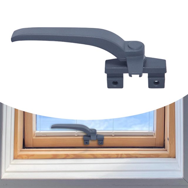 Manijas de ventana universales, manija de bloqueo de marco de aleación, hardware de ventana duradero Reemplazo de / izquierda para acceso Gris Izquierdo Pequeño perfecl Manija de bloqueo del marco