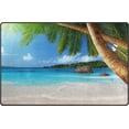 thumbnail image 3 of FREEAM Seychelles Beach Area Rug 3'x5', Sea Palm Tree Polyester Area Rug Mat for Living Dining Dorm Room Bedroom Home Decorative, 3 of 6