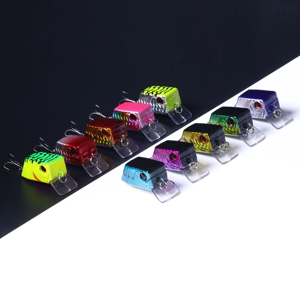 HENGJIA Square Bill Crankbaits for Bass, 10pcs Crank Baits Fishing lures, Topwater Fishing Hard Baits for Bass Trout Freshwater and Saltwater