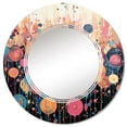 thumbnail image 2 of Designart "Rhapsodic Vinyl Record III" Music Round Wall Mirror - Modern Oval Printed Decorative Oversized Mirror - Multiple Color Options, 2 of 4