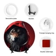 thumbnail image 4 of Gaeub Mysterious Hooded Wolf Print Ceramic Plate,Dinner Plates,Bone China Decorative Plates with Display Stand,Art Ceramic Ornaments for Wall Hanging Decoration-6in, 4 of 6