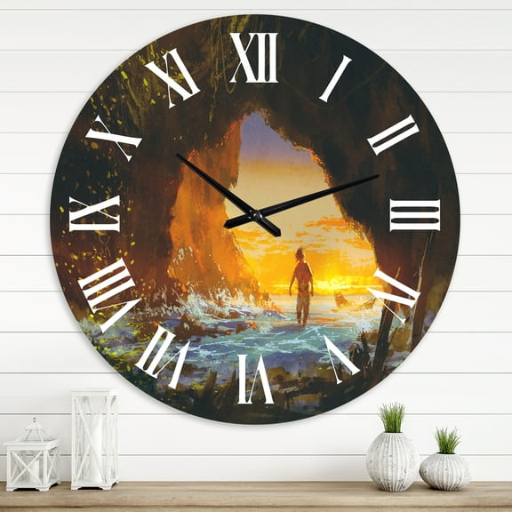 Designart 1 in Coastal Wall Clock