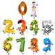 thumbnail image 3 of Wosthever Globo de fiesta con forma de número de animal, globo de papel de aluminio para niños, decoración de fiesta de cumpleaños, número 8 Type2 NO2 Wosthever HA002733-09, 3 of 6
