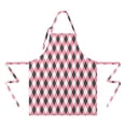 thumbnail image 2 of Pink and Black Argyle Pattern Apron-Garden Aprons for Women with Pockets-Cotton Linen Waterproof Kitchen Cooking Gardening Aprons Adjustable for Kitchen,Cooking,BBQ and Salon 33x27 Inch, 2 of 7