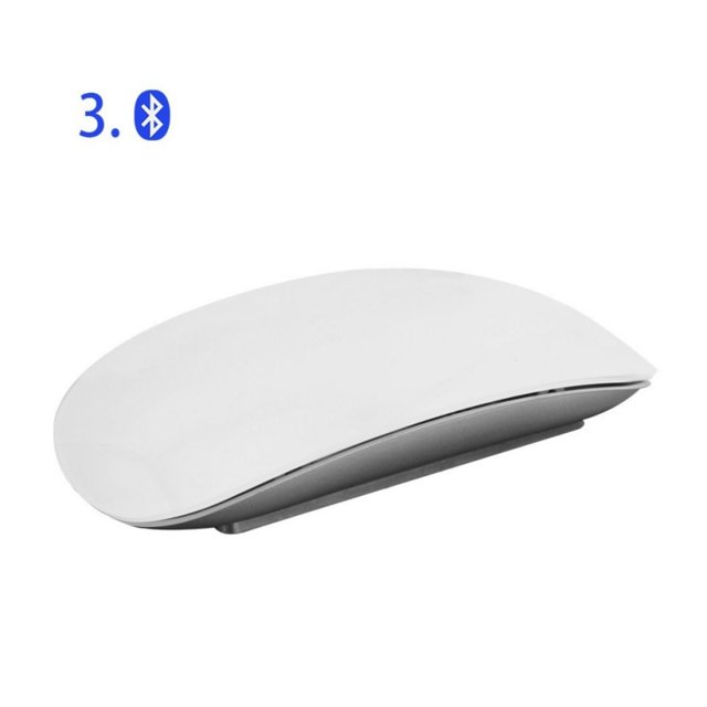 Ratón mágico de Apple: Inalámbrico, Bluetooth, Recargable. Superficie multitáctil Thin Magic Mouse Slim Recargable Inalámbrico - Blanco