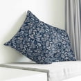 thumbnail image 3 of Dandelion Pillow Covers 16x16 Inch Decorative Throw Pillow Cover, Navy Blue Flowers Modern Minimalist Spring Sofa Pillowcases Accent Cushion Case Home Decor Bedroom Living Room, 3 of 6